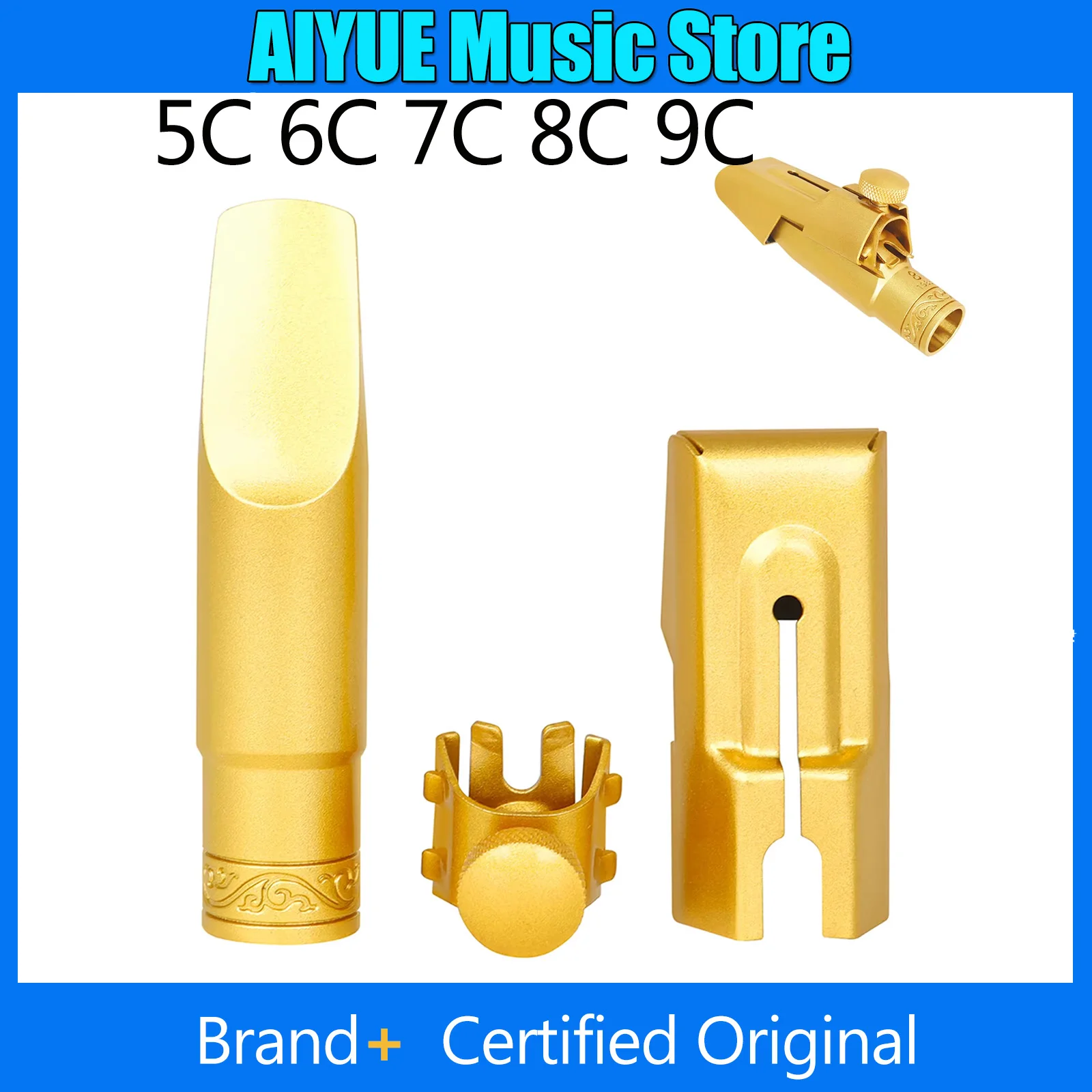 

Мундштук для саксофона сопрано, золото 5C 6C 7C 8C 9C, матовый металлический мундштук для саксофона, раздвижная крышка, дизайн, аксессуар для деревянных духовых инструментов