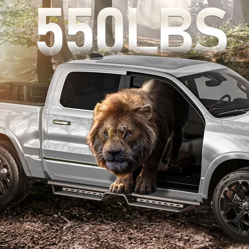 خصومات رائعة. لوحات الجري المتوافقة مع كابينة Tundra CrewMax لعام 2022-2025، وقضيب Nerf المطلي بالمسحوق الأسود، وخطوات جانبية ذات درجين.