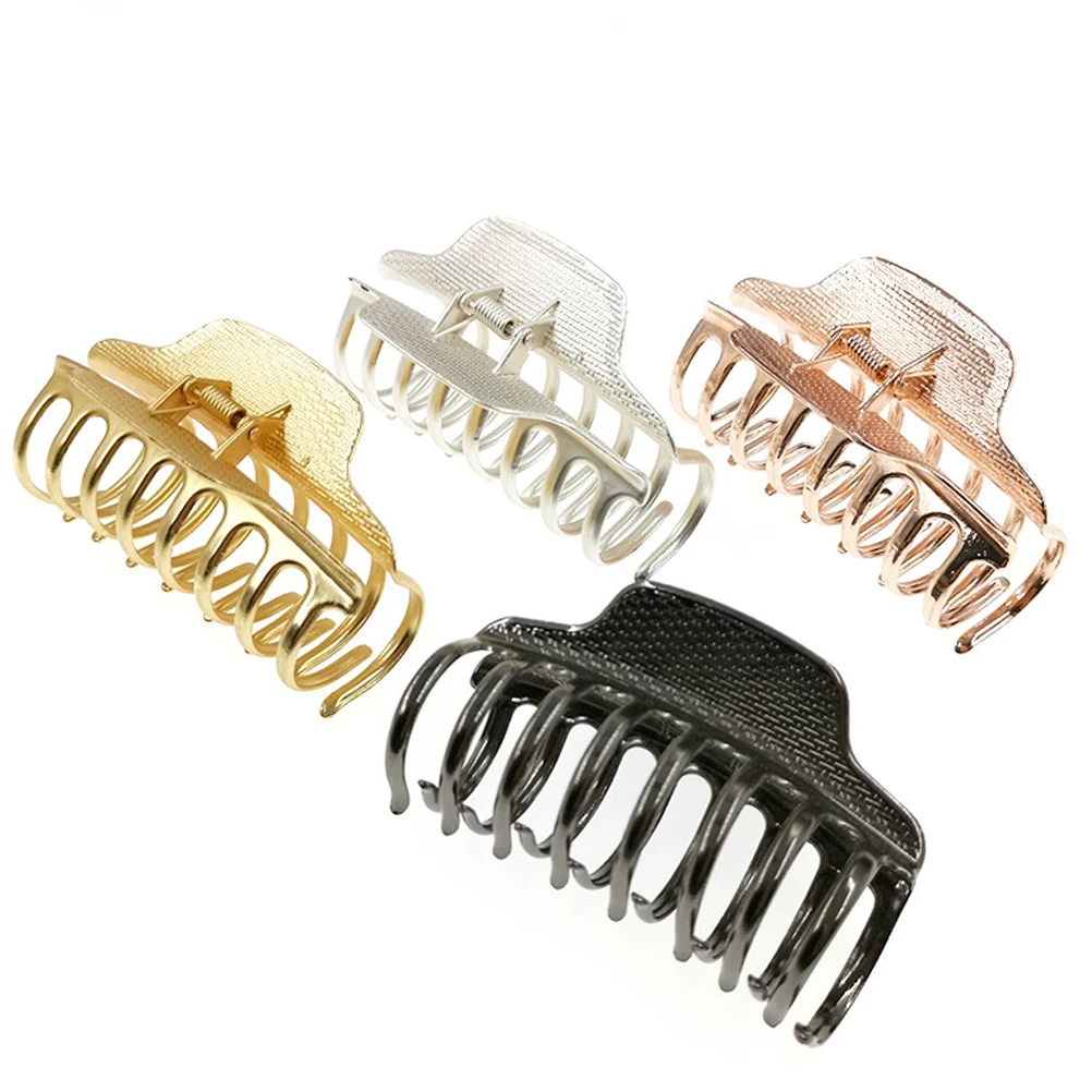 

Metal Claw Bathing Hair Clips Strong Holding Hairgrip Uv Resistant Smooth Bottom Teen Girls Women Styling Tools For Thick