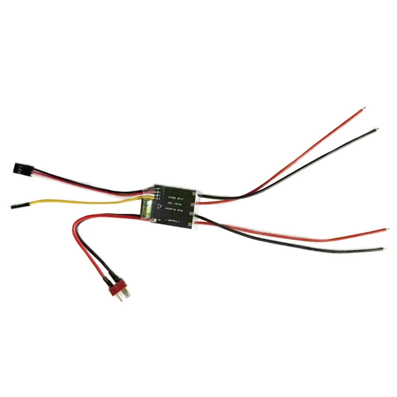 1PCS 2-6S 6-25V Unidirectional Brushed ESC 30Ax2 Dual Channel Hybrid Control Silent Speed Controller for RC Aircraft Bait Boat