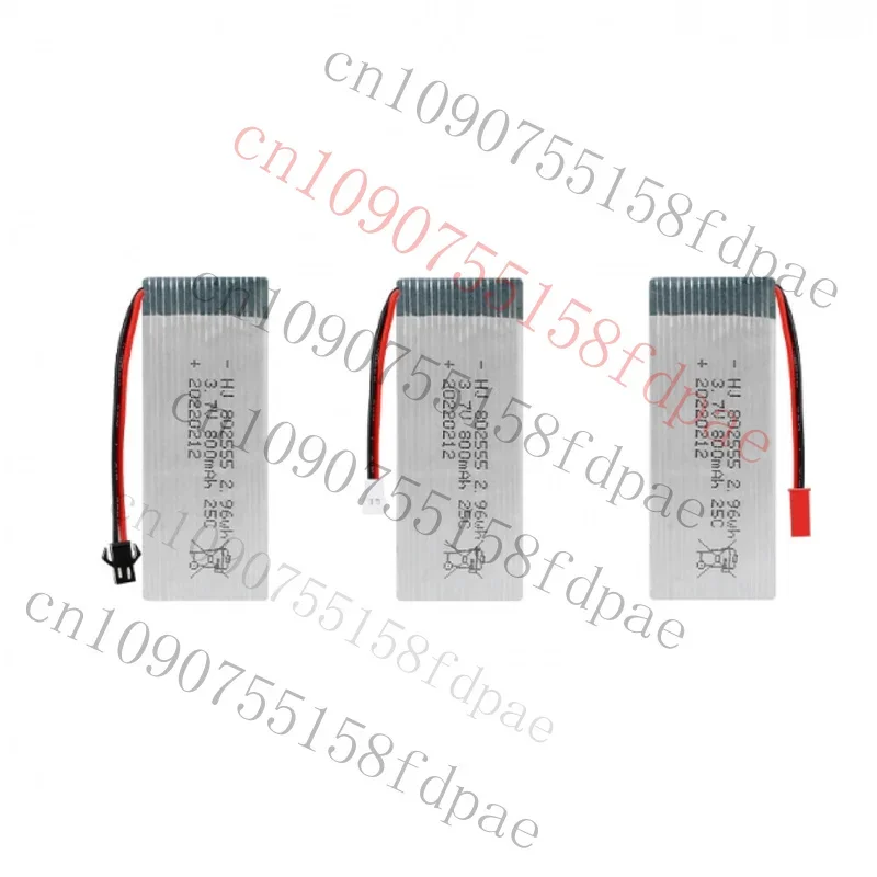 قسط 802555 800mAh 3.7V JST التوصيل يبو بطارية ل DFD F181 F187 F163 H12C RC الطائرة بدون طيار