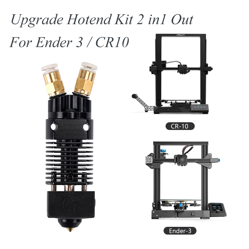 CR10S Hotend Kit Dual Color Printing 1.75mm 2 in1 Out 3D Printer Hotend For Ender 3 CR10 Direct Bowden Extruder Upgrade