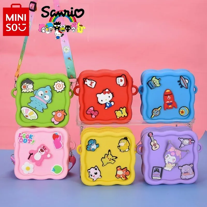 

Miniso 2024 New Children's Crossbody Bag Fashion High Quality Silicone Women's Zero Wallet Cartoon Versatile Girl Storage Bag