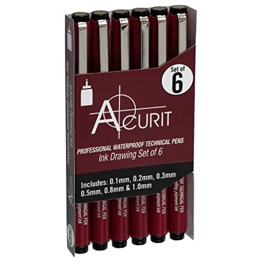 

Waterproof Technical Pens - Professional Waterproof Technical Pen, Rich Blank Ink, Acid-Free, Light Fast, for Sketching, Drawin