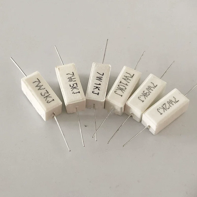 Resistor De Cimento Horizontal Cerâmico, Caixa De Luz Eletrônica LED, 10Pcs
