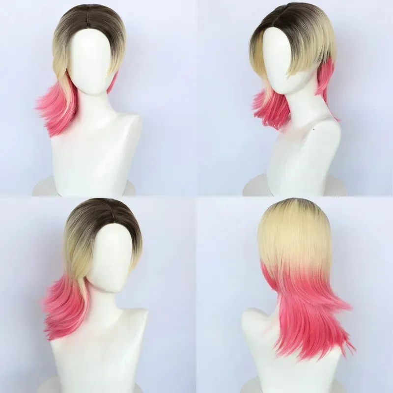 Spiderman Across The Spider Verse Gwen Stacy Cosplay Wig Heat Resistant Synthetic Hair Gwen Cosplay Wig Halloween Party Props