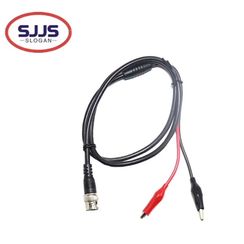 【1PCS】110cm BNC Q9 to Dual Alligator Clip Oscilloscope Test Probe Leads Cables Connector Dual Tester Tools for Electrical Workin