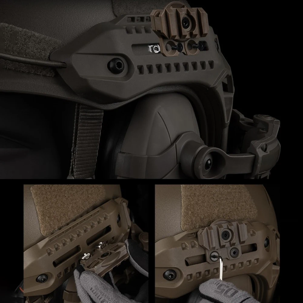 Riel M-LOK para casco Picatinny, montaje ajustable linterna táctica - imagen 3