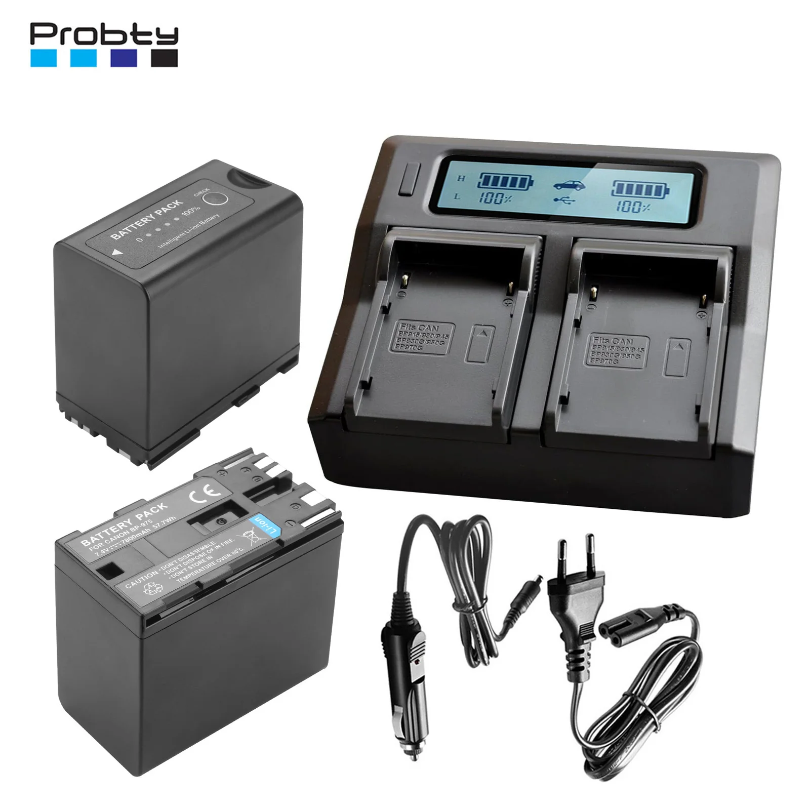 Batería de 7800mAh BP-975 BP 975 BP-945 para Canon EOS C100, EOS C100 Mark II, EOS C300, EOS C300 PL, GL2, XF100, XF105