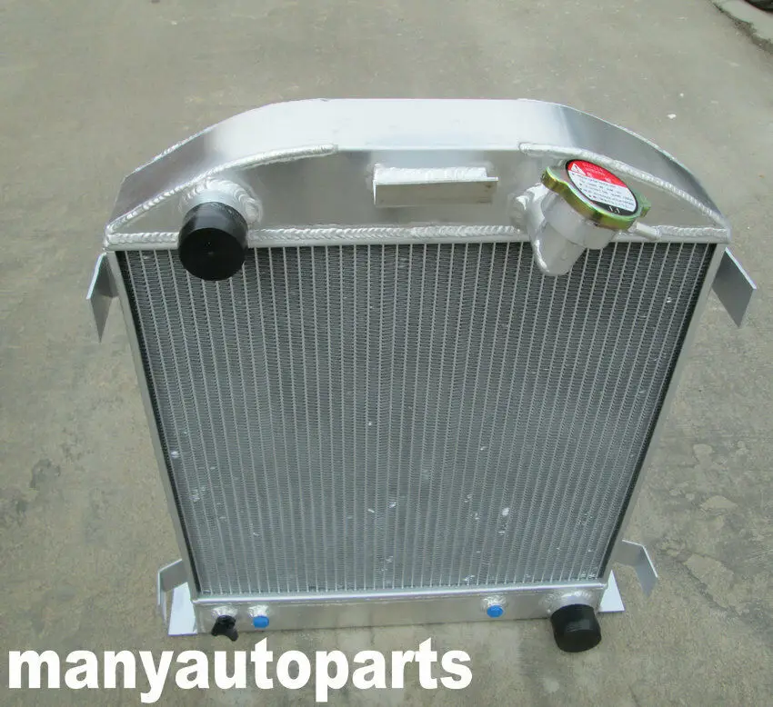 لقضيب ساخن لـ 3 صفوف Ford 1932 مع مشعاع ألومنيوم لمحرك تشيفي 350 V8