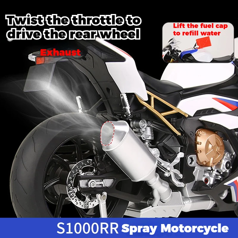 Spray 1:6 BMW S1000RR Alloy Metal Diecast Motorcycle Car Models