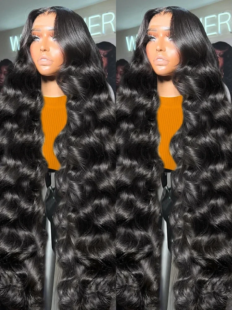 Luvin 250% Body Wave 13x6 Lace Front Wigs 30 40 Inch Remy Water Wave 13x4 Lace Frontal Wig Human Hair For Black Women