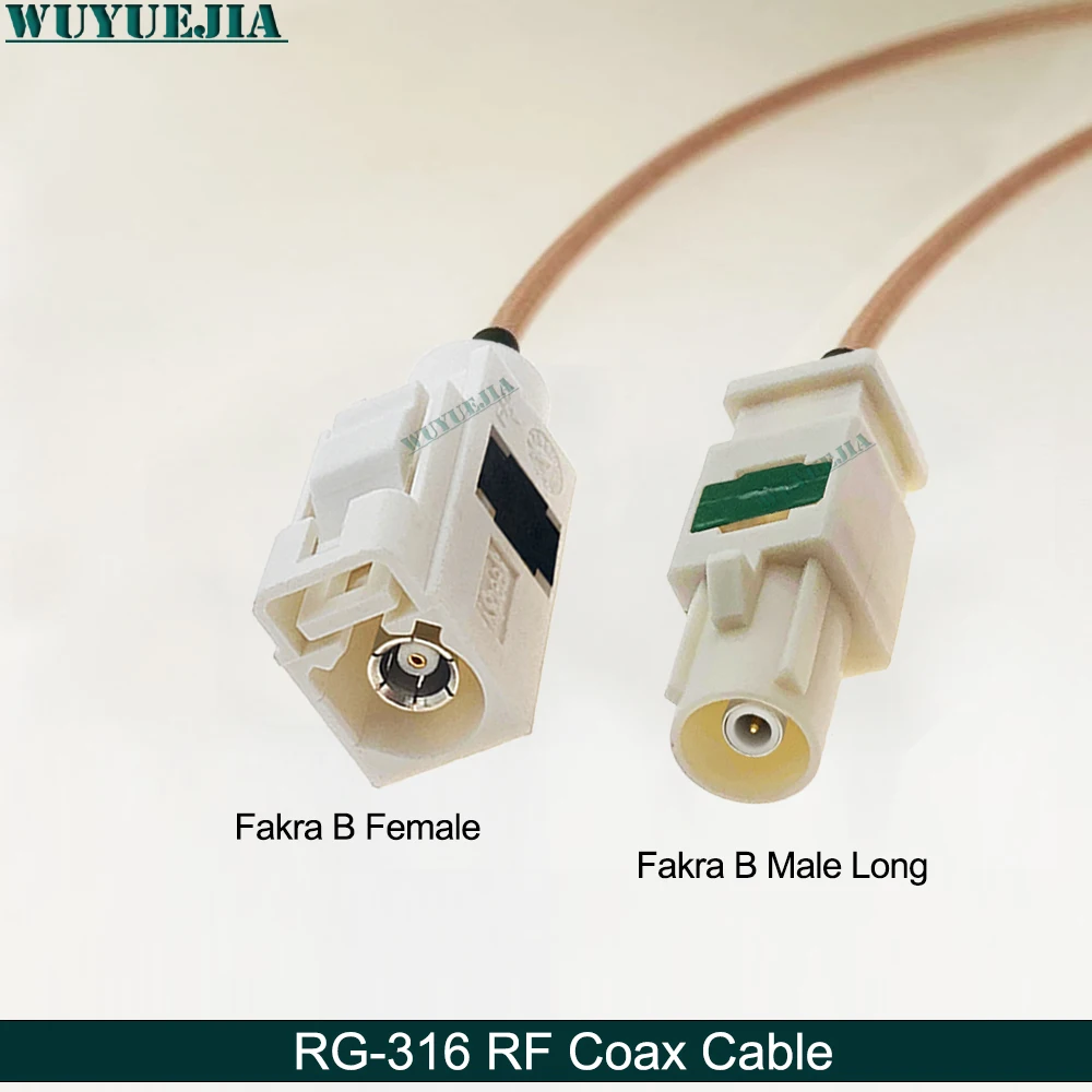 

Fakra B Male Plug to Fakra B Female Jack Connector 50 ohm RG316 Coaxial Cable Pigtail WIFI Router Antenna Extension Cord Jumper