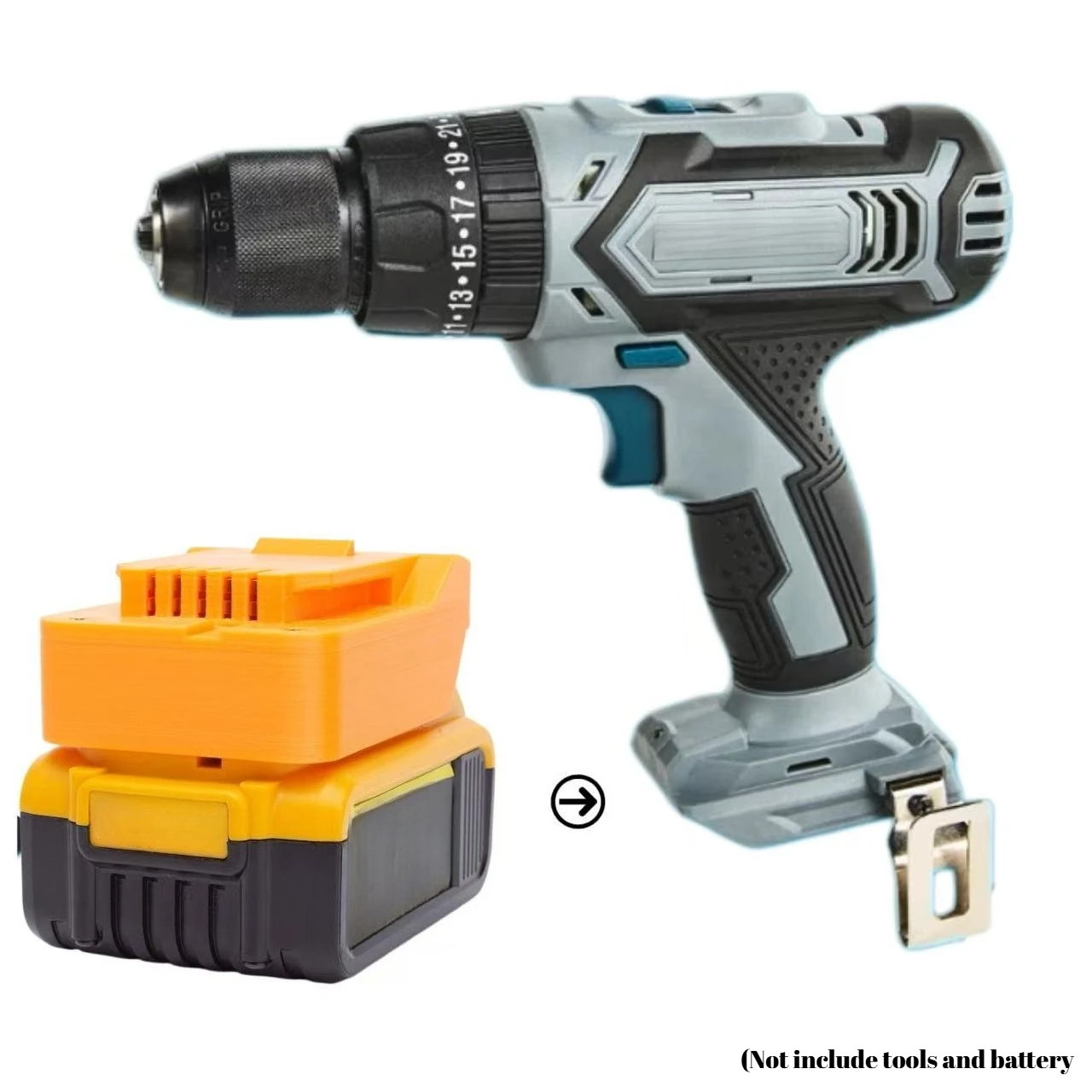 Battery Adapter for Dewalt/Makita /Milwaukee/ Bosch 18V Lithium To Aldi Ferrex Activ Energy 20v Tools