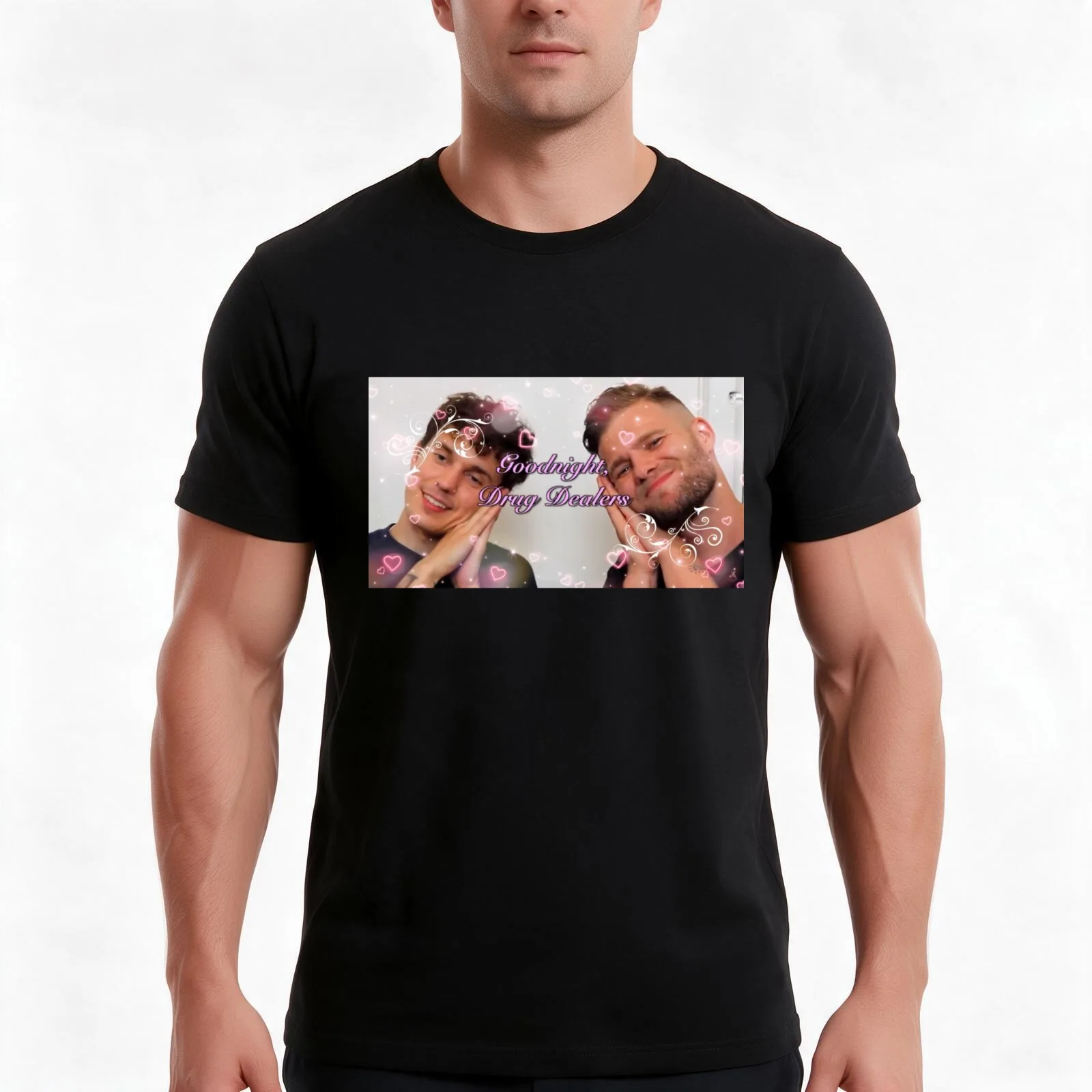 Goodnight Drug Dealers (Pink Hearts) - Kurtis Conner and Jacob Andrew Sharpe Men T Shirt t shirt for man 100 percent cotton