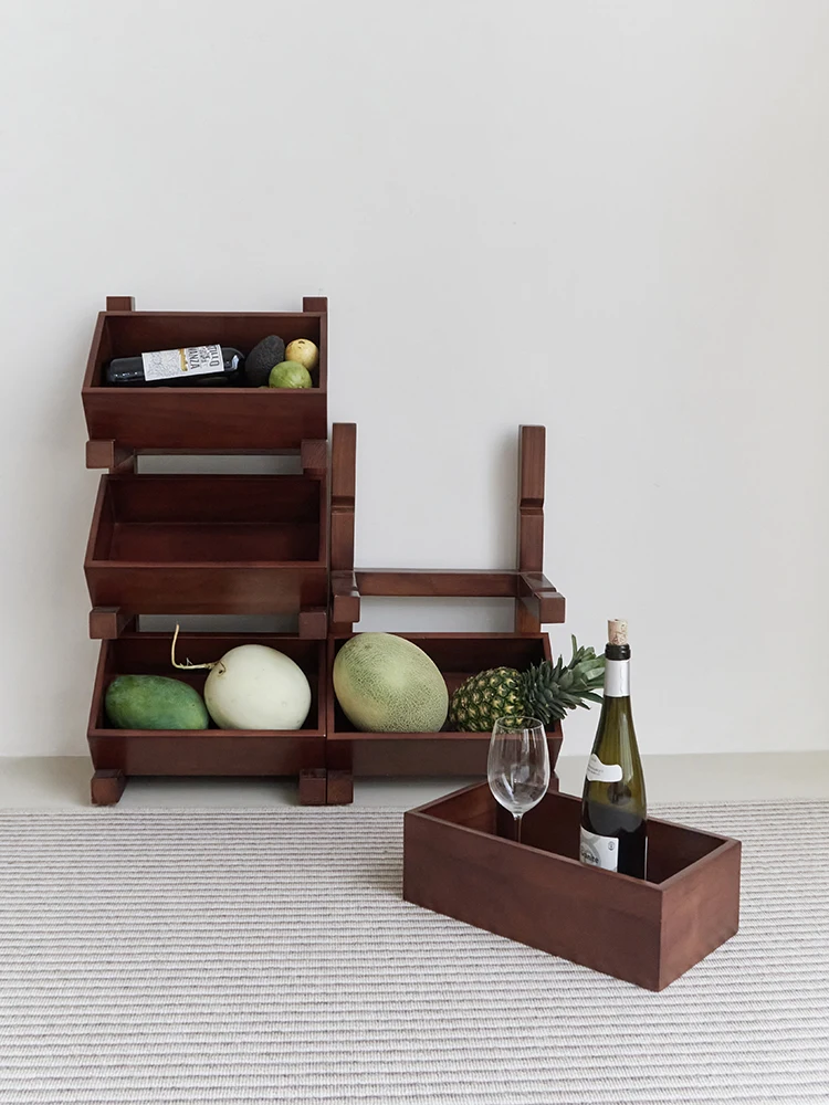 Solid wood bedroom with bucket cabinet for storage against the wall