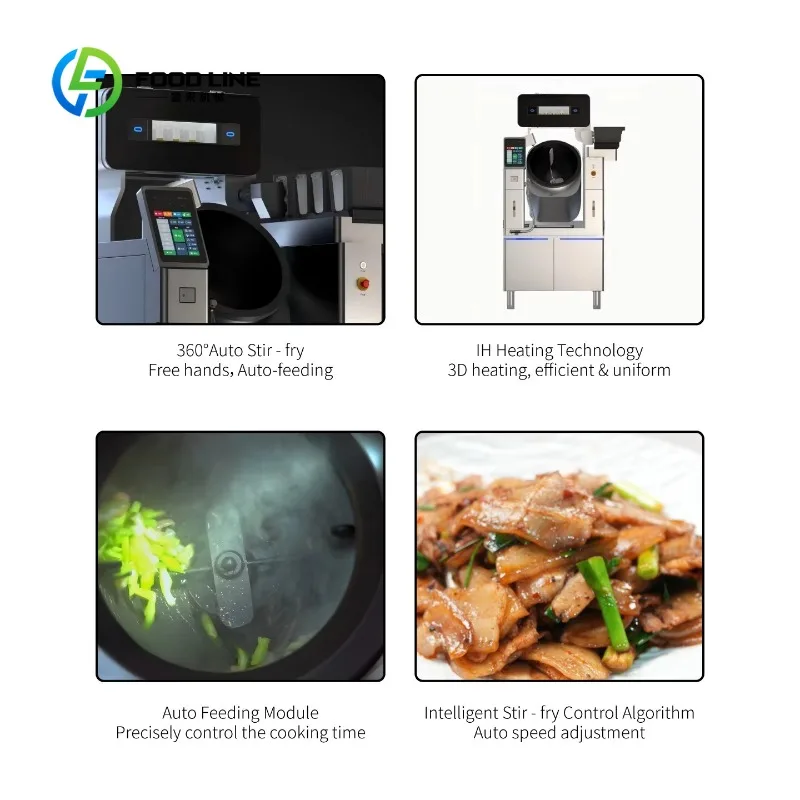 Customized Automatic Cooking Robot Intelligent Stir Fry Machine Smokeless Non-Stick Easy Clean Kitchen Electric Food Processor