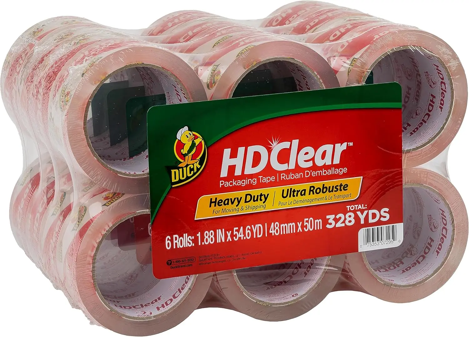 

HD Clear Packing Tape - 24 Rolls, 1312 Yards - Heavy Duty Packaging Tape for Shipping, Mailing, Moving & Storage - Clear