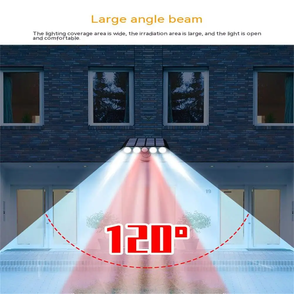 투광 조명 패널 태양광 LED 벽 조명, 야외 모션 센서 가로등, Ip65 방수, 정원 차고 파티오 태양 조명