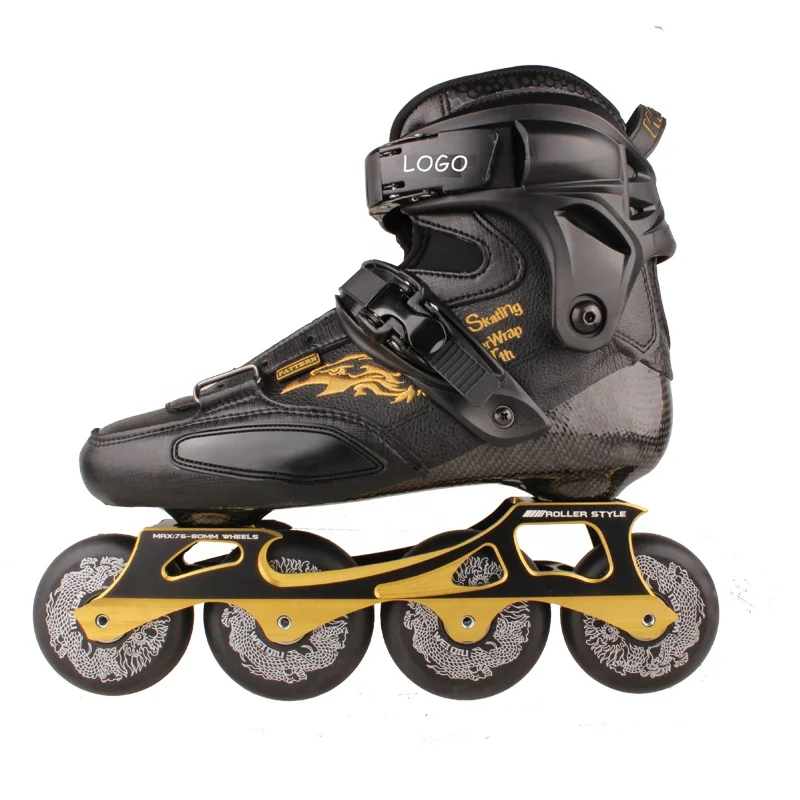 Professional Adult Carbon Freestyle Speed Inline Skate with PU Wheel for Inline Roller Training AA
