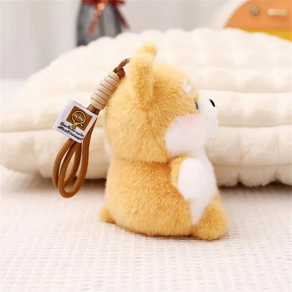 Chiot poupées chien en peluche pendentif Schnauzer sac charme Husky Corgi peluche Kawaii Shiba Inu chien en peluche porte-clés voiture décor