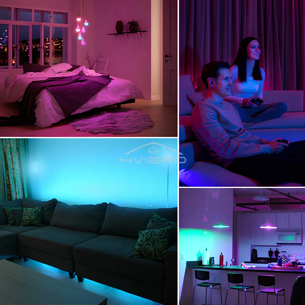 E27 Led Chip Bulbs 24key Smart Wireless IR Remote Control Dimmable RGBW Light Colorful Changing Home Decoration Lighting Lamps