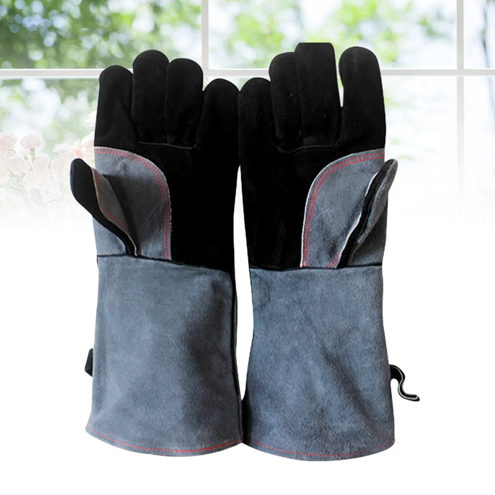 

Bbq Barbecue Glove Oven Mit Outdoor High Heat Gloves Campfire Cooking Mitts Resistant
