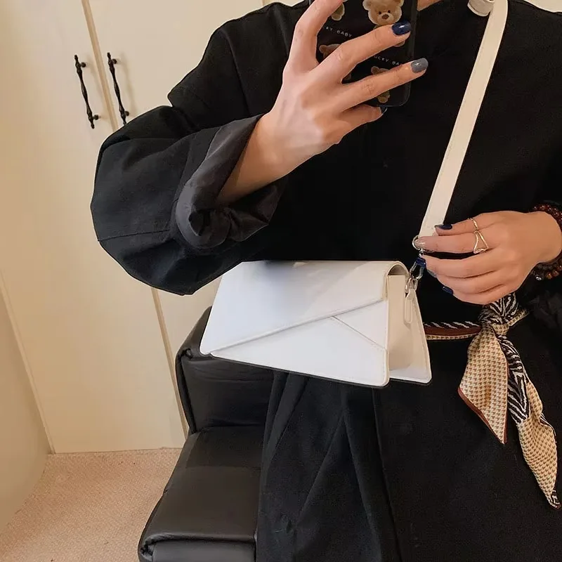 bonitos bolsos cruzados pequeños con solapa verde para mujer, nueva tendencia de verano  bolso de hombro a la mo