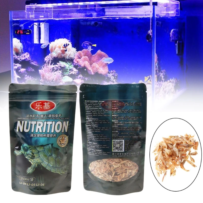 Alimento para peces Betta, aperitivos, estanque de Acuario, camarones secos de agua dulce para koi, Cichlid Tropical, acuático para tortuga