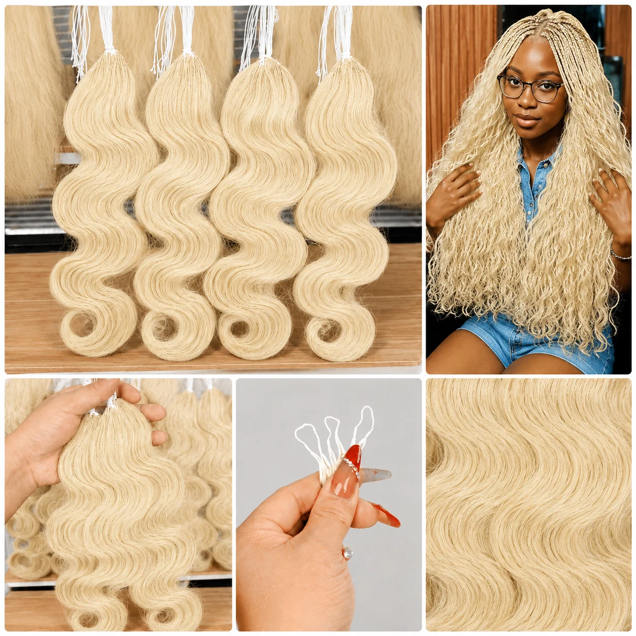 Crochet Braiding Hair - Tresses Bohèmes Pré-Séparées en Cheveux Humains