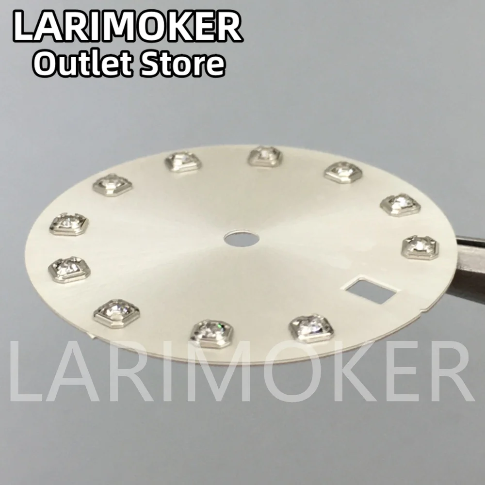 LARIMOKER-Acessórios de Relógios, Movimento Dial Fit NH35, 03:00, Branco, Preto, Vermelho, Azul, Verde, Prata, Ouro, Diamond Index, 29mm