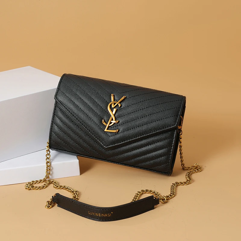 حقيبة كتف نسائية فاخرة بحزام سلسلة، حقيبة كروس نسائية أنيقة، حقيبة يد نسائية للسفر غير رسمية #5