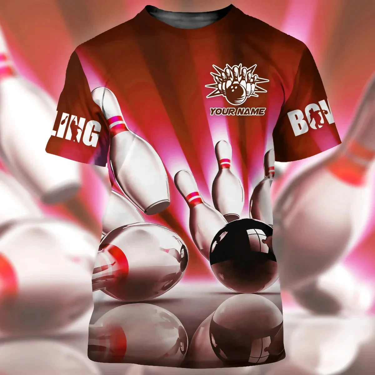 

PLstar Cosmos Custom Name Bowling 3D All Over Printed Mens T Shirt Unisex Summer Casual t-shirt Gift To Bowling Lover TX-168