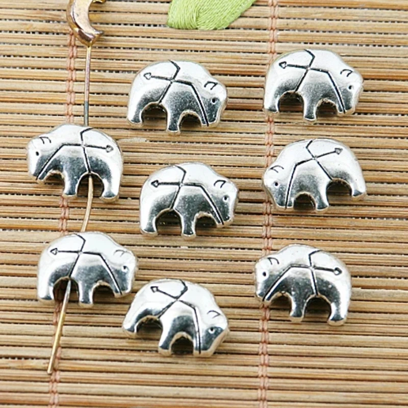 

10pcs 14*11mm Tibetan Silver Color 2sided Polar Bear Design Bead EF2435 Beads for Jewelry Making