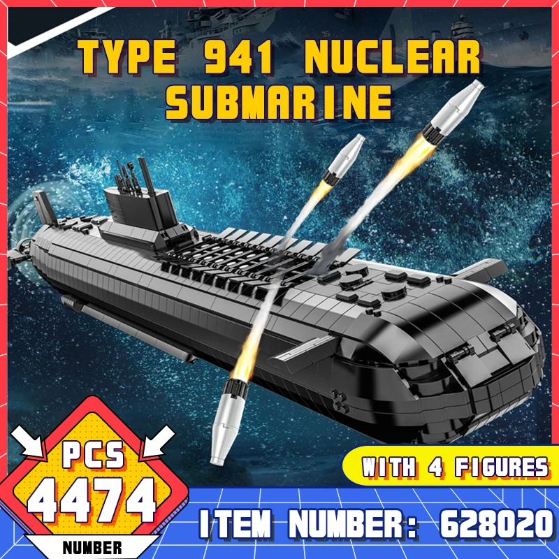 PLS628020 Schwere militärische Ausrüstung 941 Strategisches Atom-U-Boot Ziegel Spielzeugideen