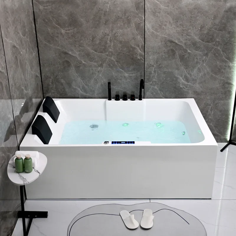 Couple large bathtub 1.2 meters wide, surfing jacuzzi intelligent heating double bathtub