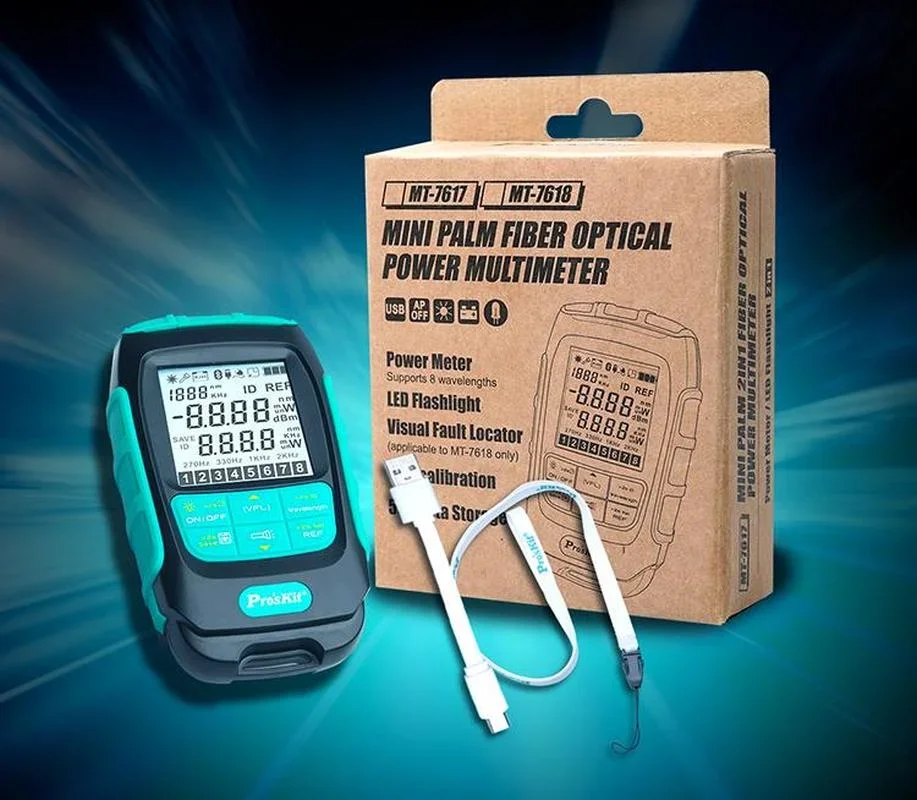 

Proskit MT-7617 USB optical power meter professional grade mini 2-in-1 multifunctional network cable testing high-precision
