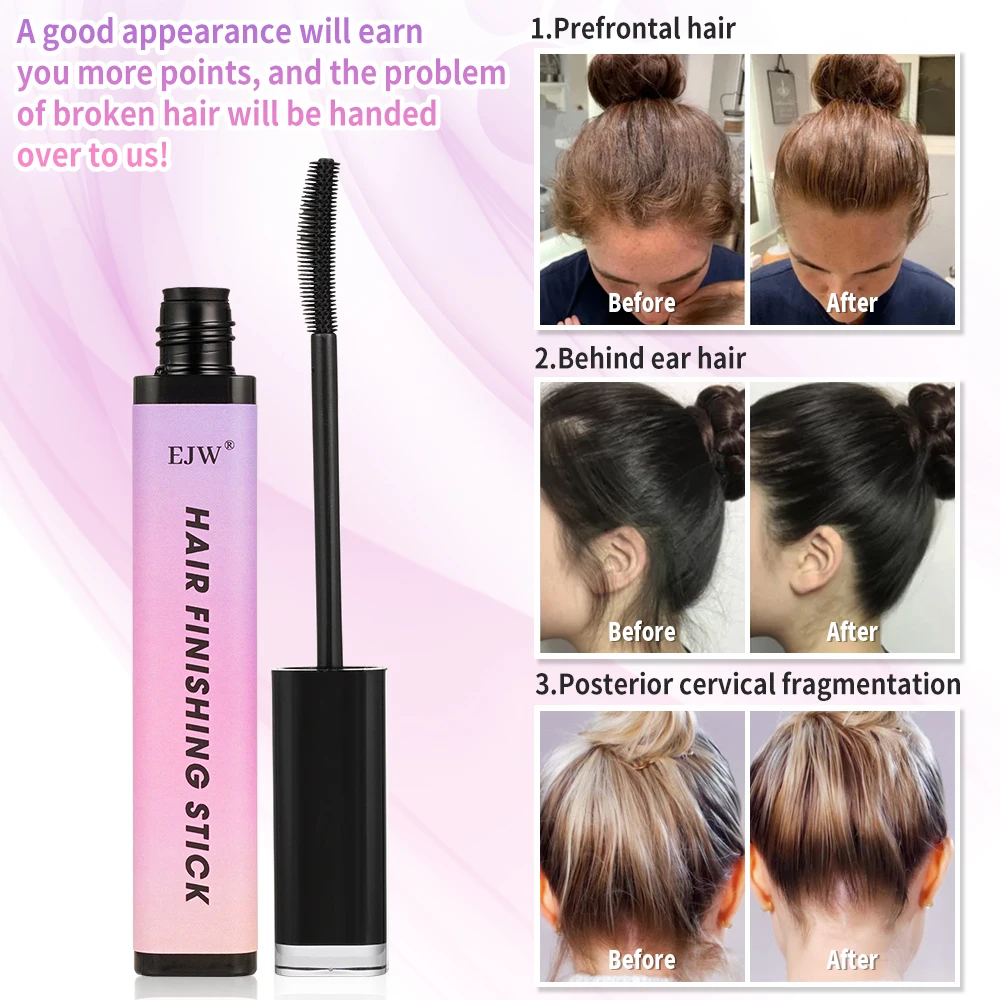 3pcs Flyaway Hair Styling Stick -Tames Baby Hairs,Eyebrows & Eyelashes-Strong Hold for Fringe/Bangs,Hair Finishing Styling Wax