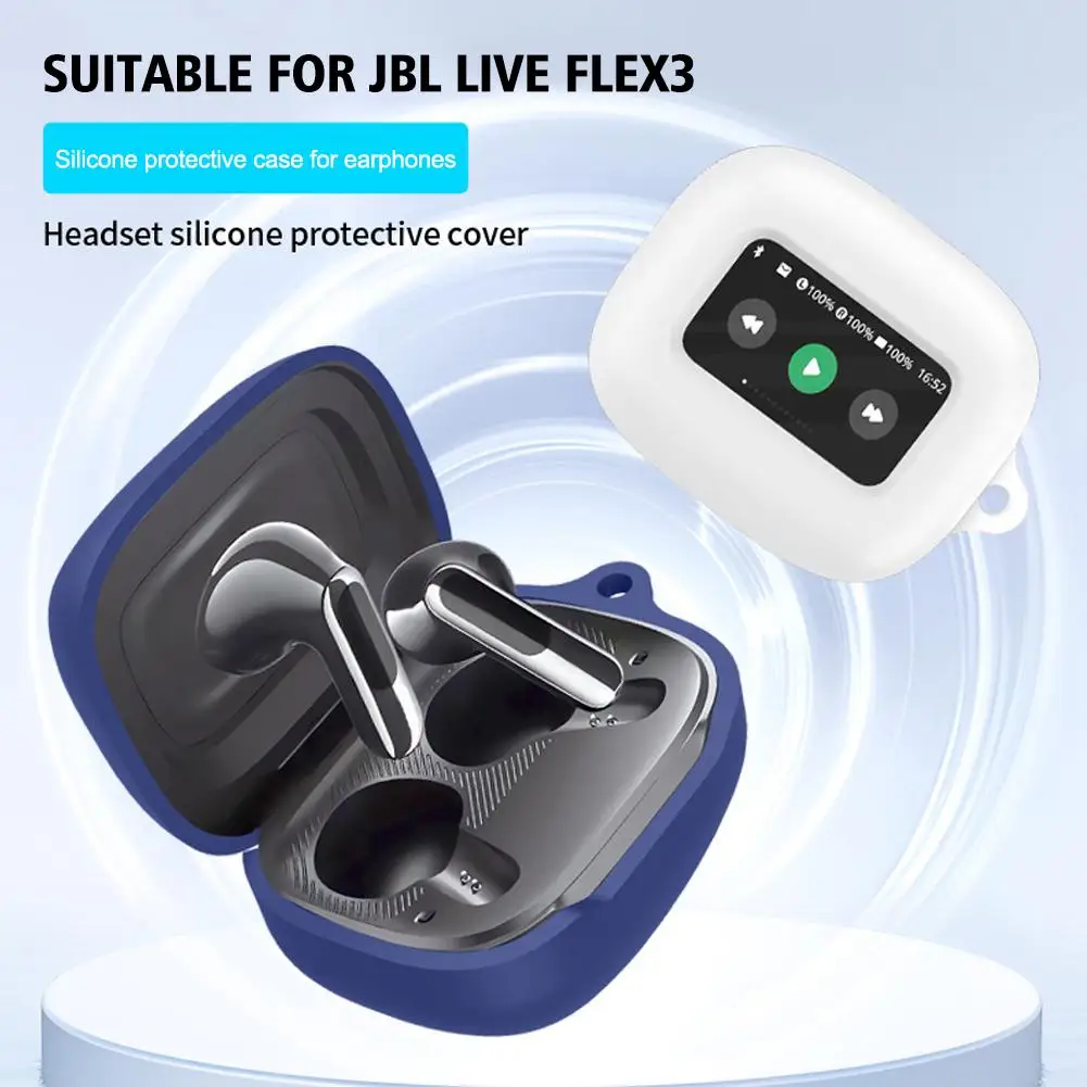 For Live Flex 3 Silicone Earphone Cover Bluetooth Earbuds Case Shell Anti Charging Drop Headphone Sleeve Box Protective I3F3