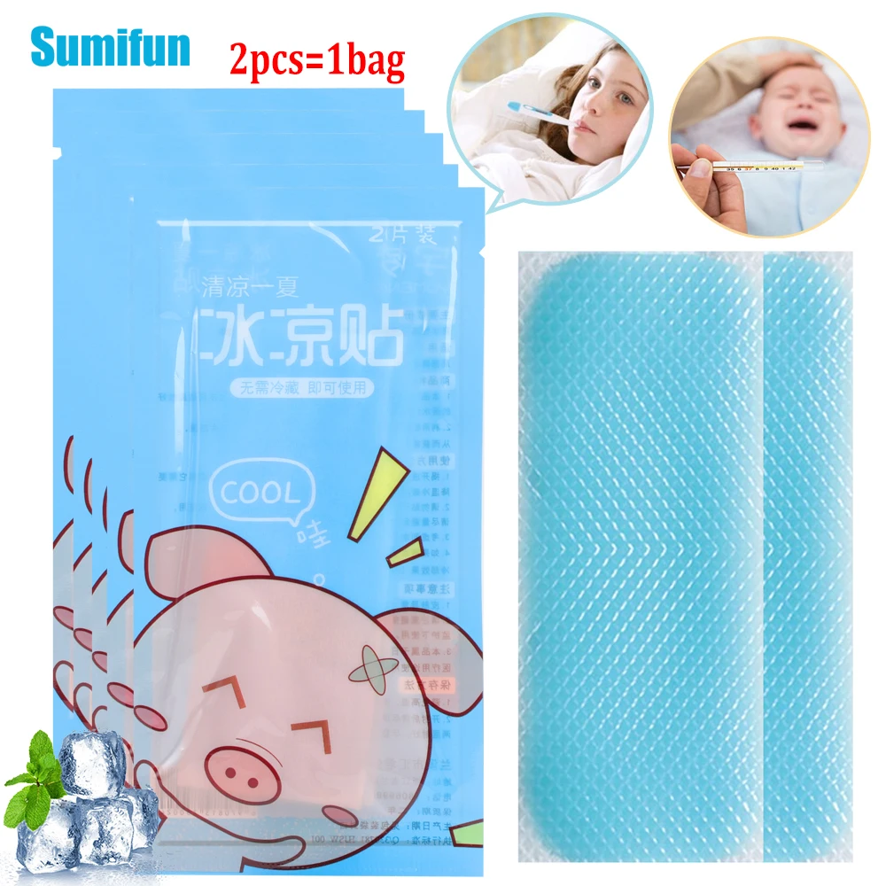 

2/3/5bags Fever Down Cooling Patch for Child Adult Low Temperature Ice Gel Pads Body Fatigue Headache Heatstroke Relief Plaster