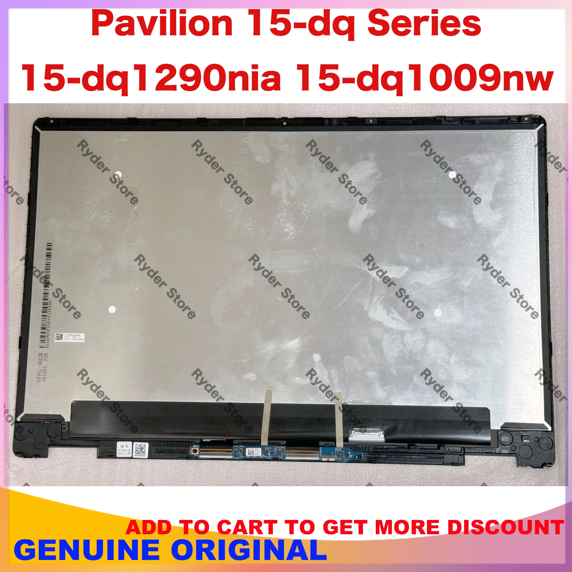 15.6 ''FHD HD ل HP بافيليون 15-dq سلسلة 15-dq1290nia 15-dq1009nw X360 محمول LCD تعمل باللمس محول الأرقام استبدال Assenbly
