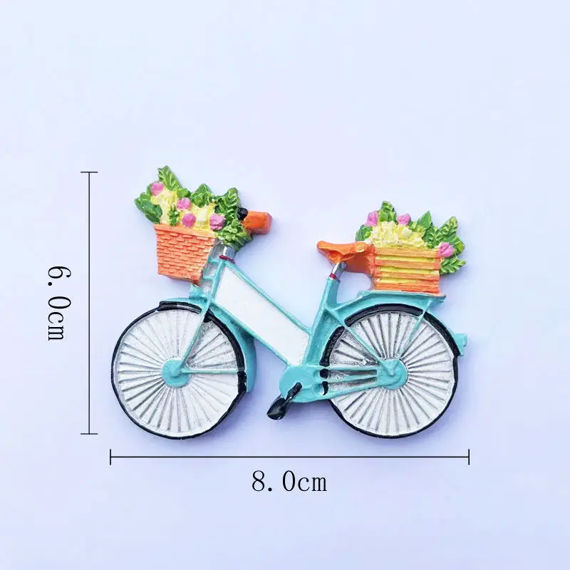 Denmark Copenhagen Bicycle 3D Resin Refrigerator Magnet Cute Magnet Frigo Home Decor Petit Cadeau
