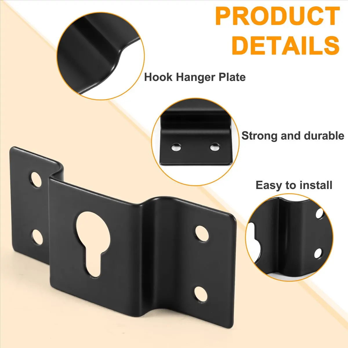 L79A DIY Audio Sound Box Speaker Wall Mount Iron Hook Hanger Plate 5PCS - view 6