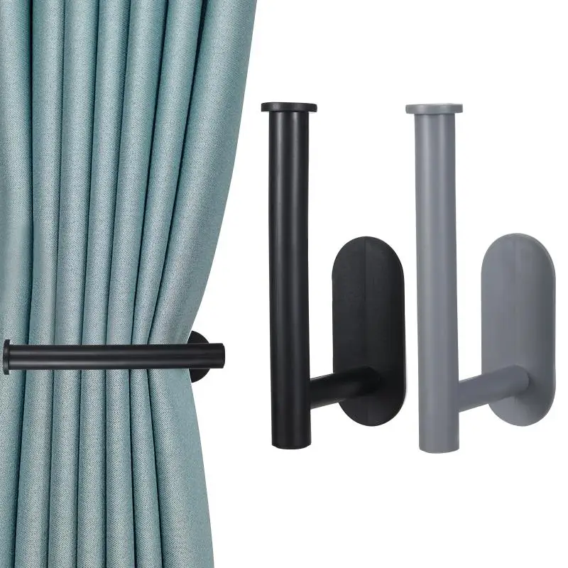 

Самоклеящийся держатель для полотенец без перфорации, простой пластиковый держатель для туалетной бумаги, ванная комната, кухня, настенная подставка для хранения, домашний декор