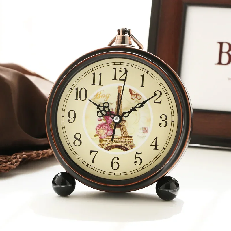 New 4 inch Retro  American Silent Clock  Creative Mute Watch Home Bedroom Office Clocks
