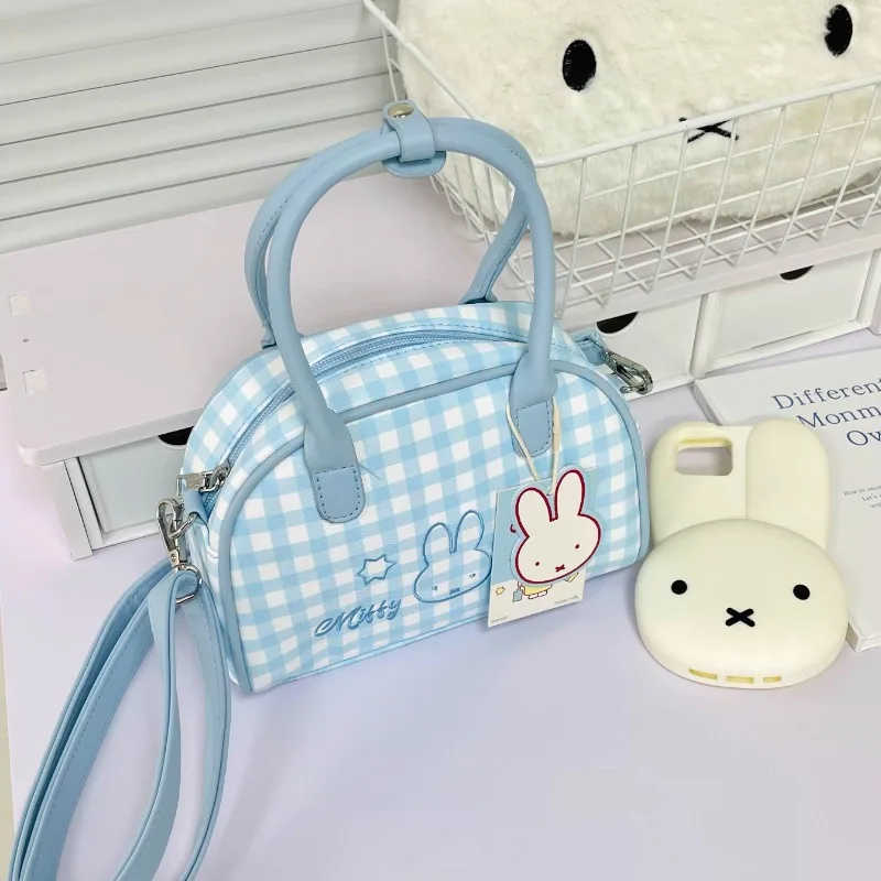 

Cute Miffy Shoulder Bag Fashionable Trendy Bowling Handbag Cartoon Creative Decoration Backpack Girls Children Christmas Gift