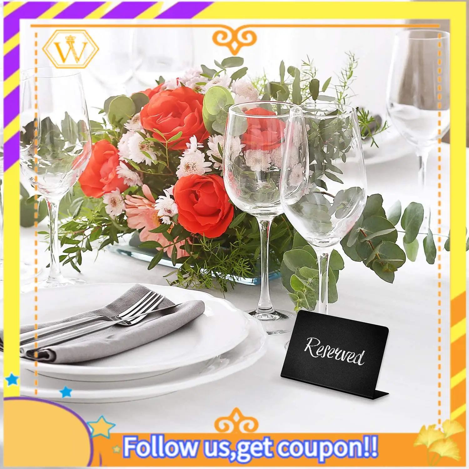 Latest-10 Pack Mini Chalkboard Signs 10X7.5Cm Small Chalkboard Sign Mini Chalkboard Signs For Food Chalkboard Buffet Signs