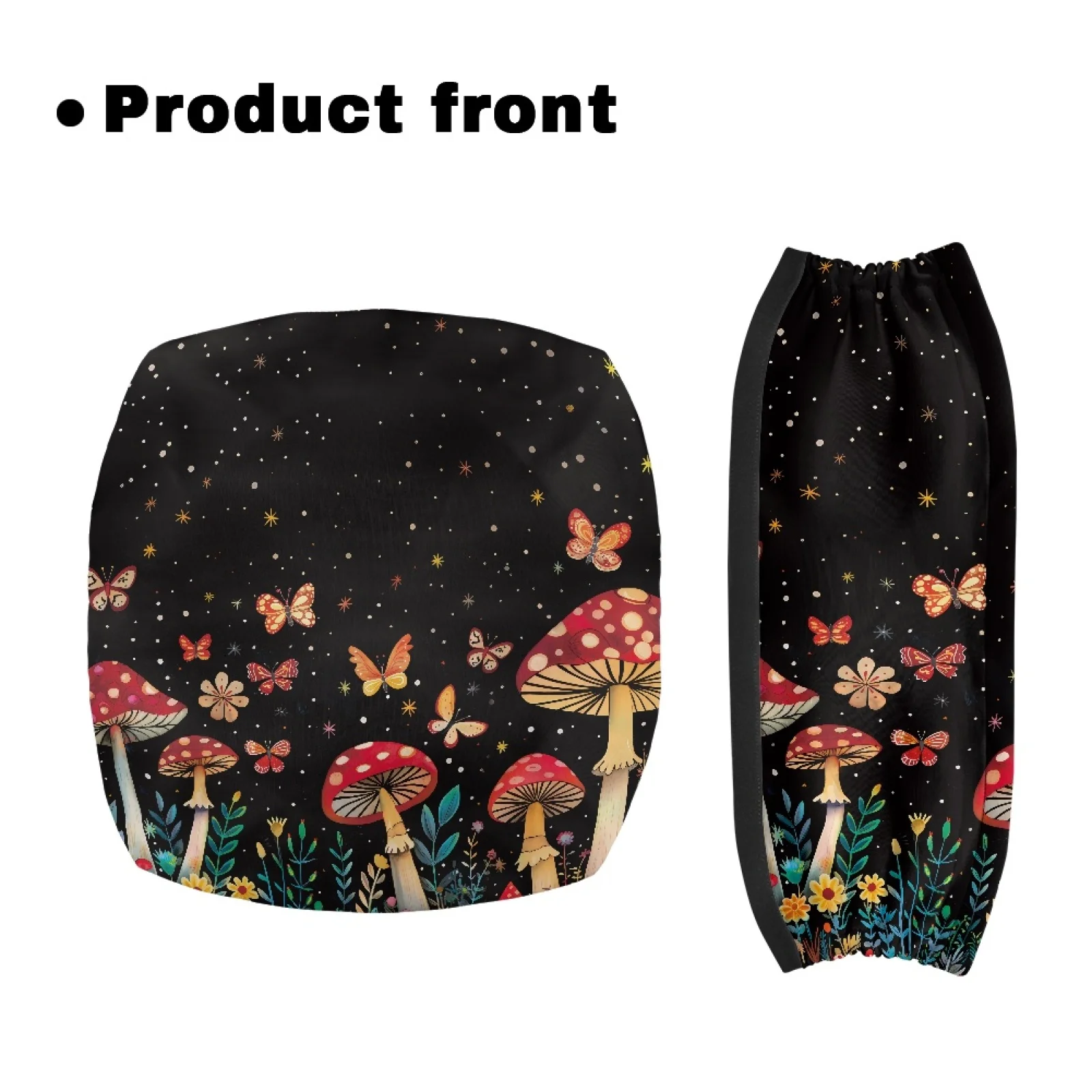 Coloranimal Mushroom Print 2PCS Walker Seat Back Rest Covers for Ladies Walker Seat Cushion Cover New Design