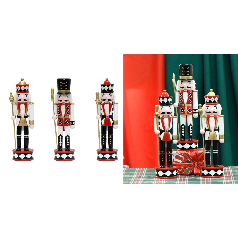 30cm Christmas Nutcrackers Ornament Hand Painted King Solider Figurine