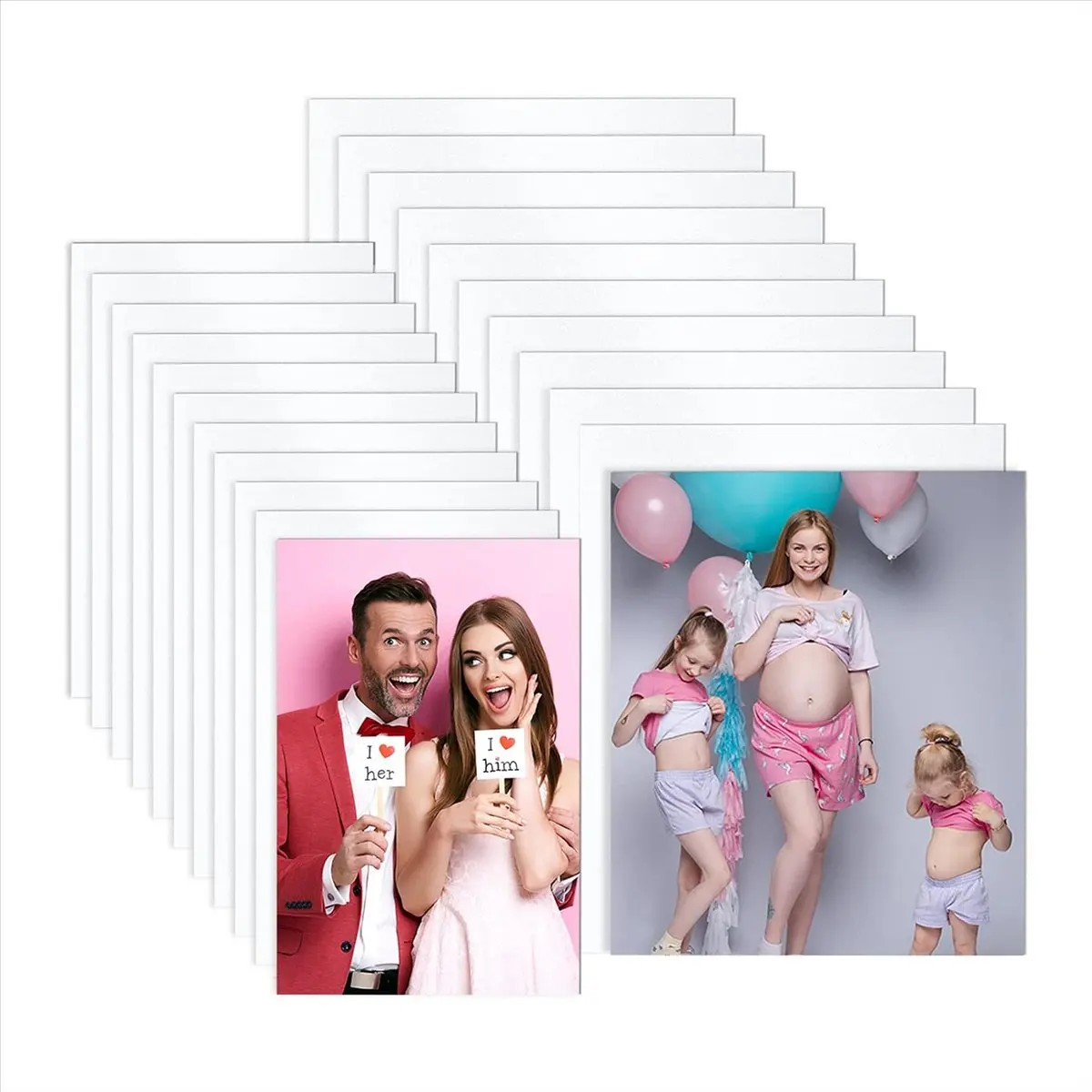 A58Z 20 Pcs Aluminum Sublimation Blanks Heat Press Metal Photo Blanks DIY Blank Metal Sign Sublimation Metal Blanks for Room